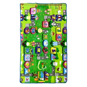 TAPETE INFANTIL 100% EPE 1 M 1,8 M ESTAMPA ABC BICHOS SACOLA TNT VERDE - 94007