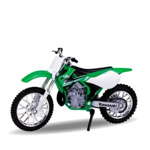 MINIATURA METAL MOTO KAWASAKI 2002 KX 250 VERDE / BRANCA 1:18