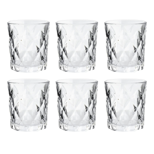 CONJUNTO DE COPO BAIXO EM VIDRO COM 6 PEÇAS 305ML -VDA14077