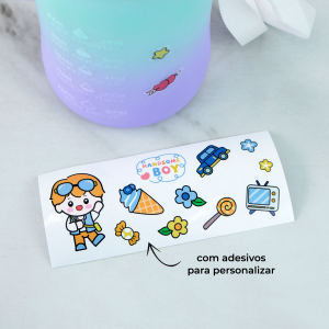 GARRAFA TIPO SQUEEZE DE PLÁSTICO COM CANUDO E ALÇA 1100ML - 4577-BR