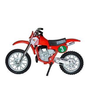 MINIATURA METAL MOTO HONDA CR250R VERMELHA 1:18