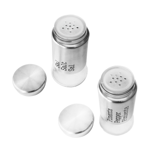 KIT COM 2 PEÇAS DE PORTA TEMPERO EM INOX 11 CM CADA - 1684