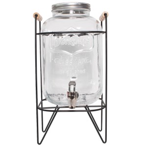 SUQUEIRA COM SUPORTE 8 LITROS EM VIDRO