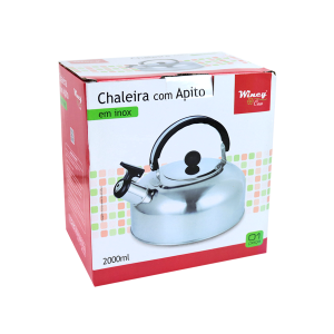 CHALEIRA COM APITO EM INOX 2LITROS - IXB0213