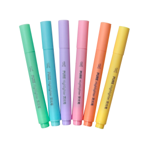 CANETA MARCA TEXTO 6 CORES COM PONTA CHANFRADA - 919