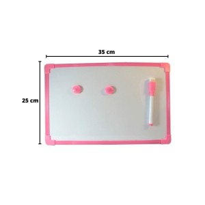 LOUSA MAGNÉTICA DE PLÁSTICO 25X35CM COM CANETA E APAGADOR NA TAMPA - 1664-RS