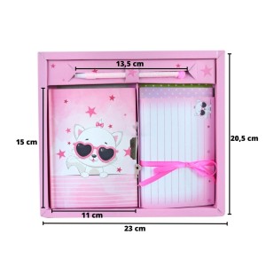 DIÁRIO INFANTIL GATINHO COM CADEADO 20X23CM - SXFS5495-A