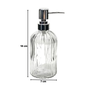 PORTA SABONETE LIQUIDO VIDRO 380ML MODELO RISCAS - BM360001-A