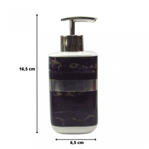 PORTA SABONETE LIQUIDO DE PORCELANA ESTAMPA MARMORIZADA DE  400 ML - 0563
