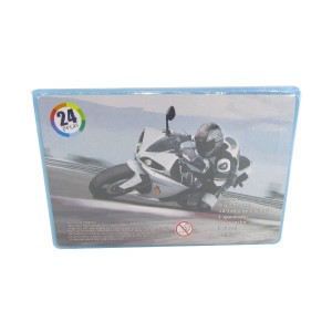 ESTOJO ESCOLAR COM INMETRO 24 PECAS MENINO MT24A-MOTO