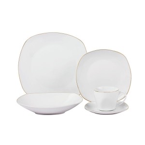 JOGO DE JANTAR QUADRADO EM PORCELANA 20 PEÇAS DMP4222-DOU