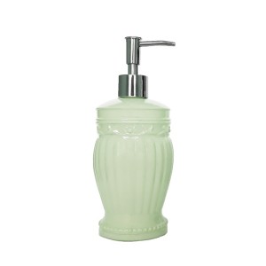 PORTA SABONETE LIQUIDO DE VIDRO PINTADO CINZA 500 ML 21 CM - A0431-CZ