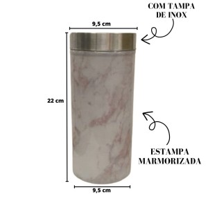 POTE COM TAMPA DE VIDRO 22CM ESTAMPADO - 1L E 100ML - N61661-BR