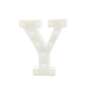 LUMINARIA LED DE PLASTICO BRANCA 14 LEDS LETRA Y AL08025-Y