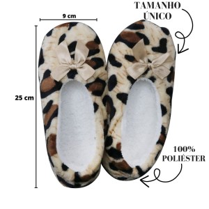 PANTUFA ADULTO DE POLIESTER FEMININA - BF3424