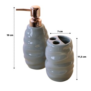 KIT DE BANHEIRO DE CERÂMICA COM 02 PEÇAS - 98542-CZ