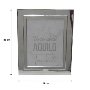 PORTA RETRATO PÉ GRAVATA DE METAL 15X20CM - 98535