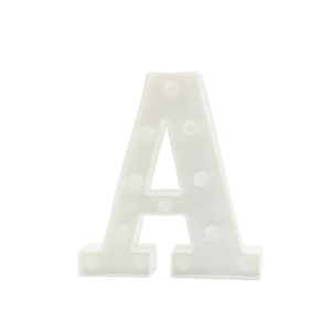 LUMINARIA LETRA A 12 LEDS BRANCA 22 X 19,5 X 4 CM - AL08023-A