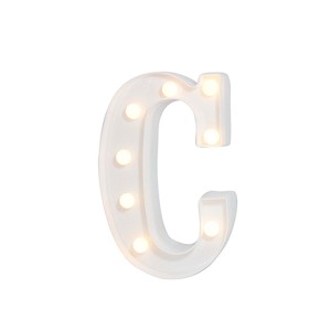 LUMINARIA LETRA C 08 LEDS BRANCA 21,5 X 13,5 X 4,5 CM AL08024-C