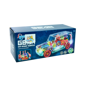 CARRO BATE VOLTA GEAR TRANSPARENTE COM SONS E LUZES - TKAB3740-TI