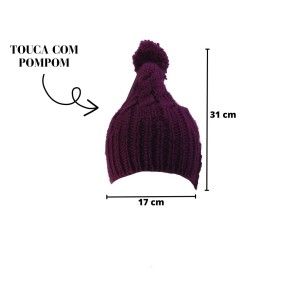 TOUCA DE MALHA COM POMPOM  ADULTO - BF2424-RX