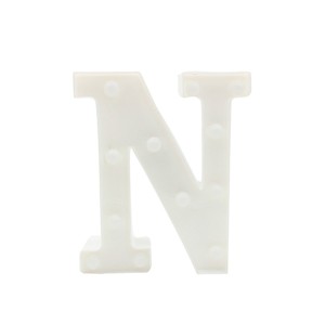LUMINARIA LETRA N 12 LEDS BRANCA 21,5 X 18,5 X 4,5 CM - AL08024-N