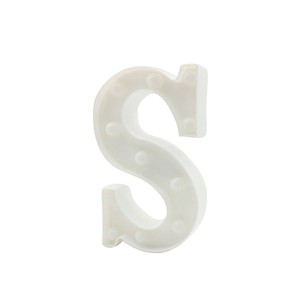 LUMINARIA LETRA S 11 LEDS BRANCA 21,5 X 13 X 4,5 CM - AL08024-S