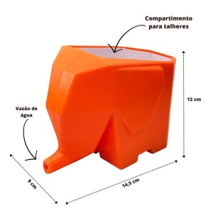 ESCORREDOR DE TALHERES E ESCOVA DE DENTES MULTIUSO ELEFANTE- TX0222-LJ