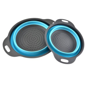 KIT ESCORREDOR RETRATIL DE SILICONE E PLÁSTICO COM 02 PEÇAS - TX0248-AZ