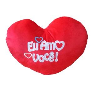 ALMOFADA EM FORMATO DE CORAÇÃO DE POLIESTER 60CM -31300469