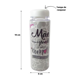 GARRAFA DE PLÁSTICO COM TAMPA ROSQUEAVÉL 500 ML - HG79046-BR