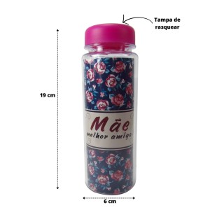 GARRAFA DE PLÁSTICO COM TAMPA ROSQUEAVÉL 500 ML - HG79046-PK