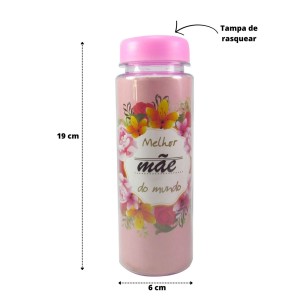 GARRAFA DE PLÁSTICO COM TAMPA ROSQUEAVÉL 500 ML - HG79046-RS