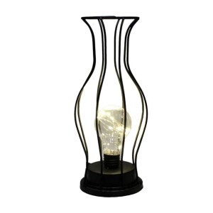 LUMINARIA DECORATIVA DE METAL ARAMADA COM FIO DE LED 12X28CM - HD50223
