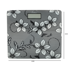 BALANÇA DIGITAL DE VIDRO TEMPERADO PARA BANHEIRO QUADRADA 180KG - CA05022-PT