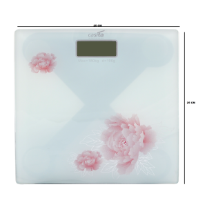 BALANÇA DIGITAL DE VIDRO TEMPERADO PARA BANHEIRO QUADRADA 180KG - CA05022-RS