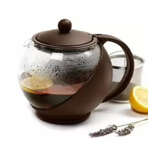 BULE PARA CHÁ DE VIDRO E PLÁSTICO COM INFUSOR INTERNO 1250 ML - CA11080-MR