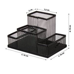 ORGANIZADOR DE METAL PARA ESCRITÓRIO 04 DIVISÓRIAS -2930