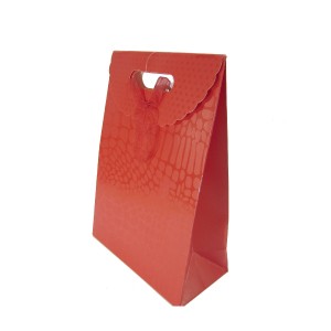 SACOLA DE PAPEL PARA PRESENTE VERMELHO 27X19X9CM LY3026M-VM