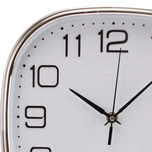 RELOGIO DE PAREDE PLASTICO CROMADO PONTEIRO CONTINUO 27CM -YKLJ6595