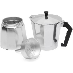 CAFETEIRA TIPO ITALIANA DE ALUMINIO 300 ML PARA 6 XICARAS  50 ML - KH30016