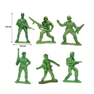 BRINQUEDO KIT MILITAR DE PLASTICO COM 50 PEÇAS - COM INMETRO - JB561