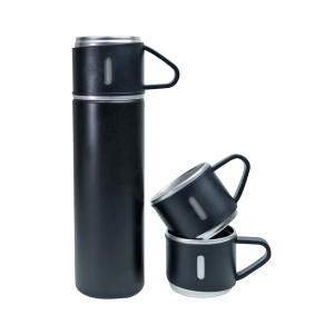 KIT GARRAFA ISOTÉRMICA 400ML COM 2 CANECAS - GDR0902-PT