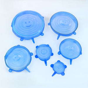 JOGO DE TAMPAS DE SILICONE PROTETOR DE ALIMENTOS 6 PÇS - 4474-AZ