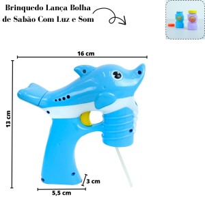BRINQUEDO LANÇA BOLHA DE SABÃO GOLFINHO COM LUZ E SOM - CP016220-AZ