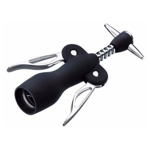 SACA ROLHAS ABRIDOR DE VINHOS LUXO 18 CM PRETO 3114-PT