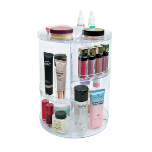 ORGANIZADOR DE PLÁSTICO PARA COSMETICOS E ACESSÓRIOS GIRATÓRIO 360° - A854