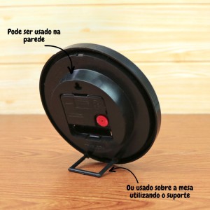 RELÓGIO DE MESA OU PAREDE DE POLIESTIRENO 15CM - 401-E