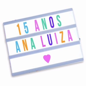 QUADRO LUMINOSO LIGHT BOX A4 USB 96 TAGS 30X22X4,4CM