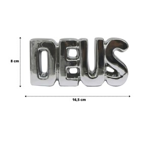 ENFEITE DECORATIVO COM PALAVRA DEUS DE CERAMICA- MG5178-PTA
